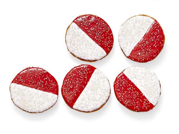 Красно-белое печенье - «Праздничные рецепты»