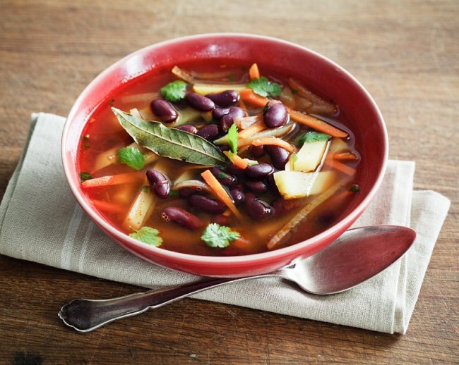 Рецепт: Фасолевый суп с кинзой в мультиварке - «Рецепты в мультиварке»