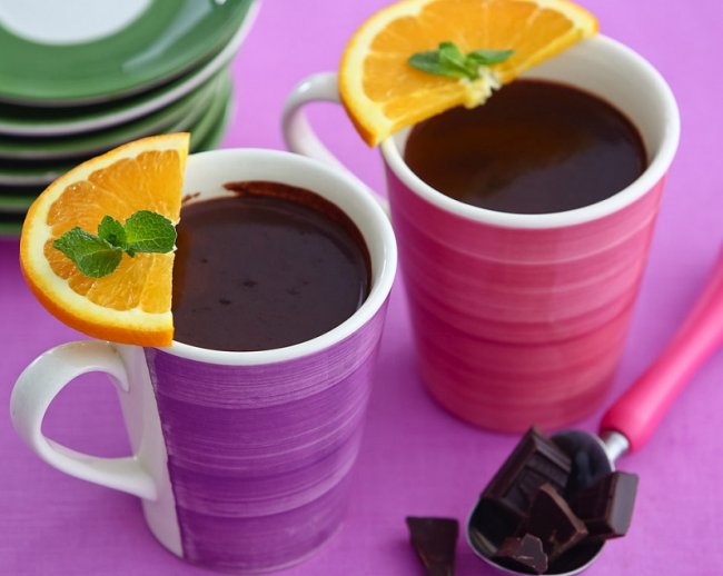 Рецепт: Горячий шоколад с апельсиновой цедрой в мультиварке - «Рецепты в мультиварке»