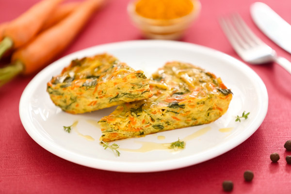 Рецепт: Кугель с кабачком, шпинатом и морковью в мультиварке - «Рецепты в мультиварке»