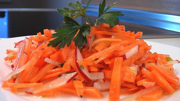 Салат из редиса и моркови - «Видео уроки»