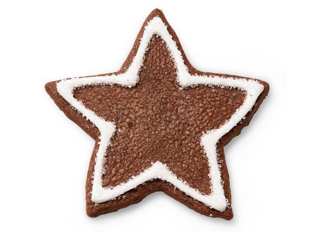 Шоколадное песочное печенье Звезда - «Праздничные рецепты»