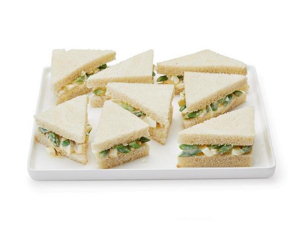 Сэндвичи с яичным салатом и спаржей - «Фаст-фуд»