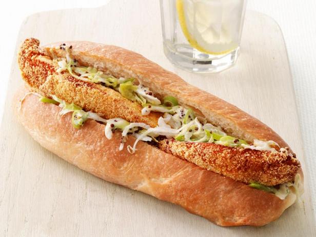 Сэндвичи с жареной рыбой, капустным салатом и пикули - «Меню диеты»