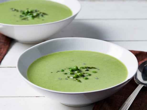 Суп-пюре со спаржей, зелёным горошком и цуккини - «Первые блюда»