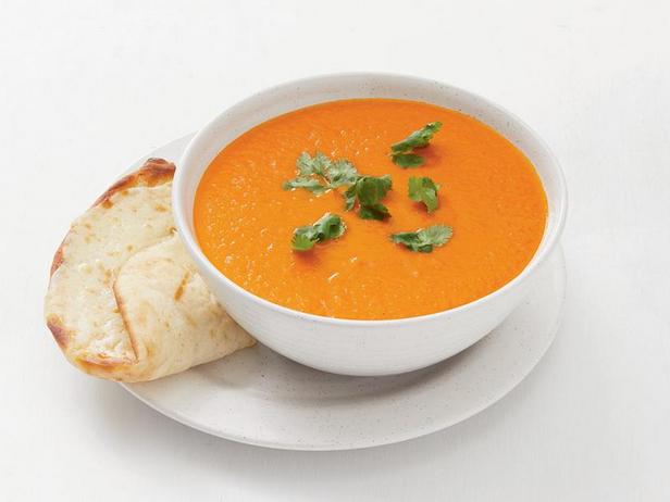 Томатный суп с сырной лепёшкой по-индийски - «Первые блюда»