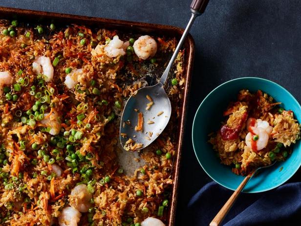 Жареный рис с креветками в духовке - «Все рецепты»