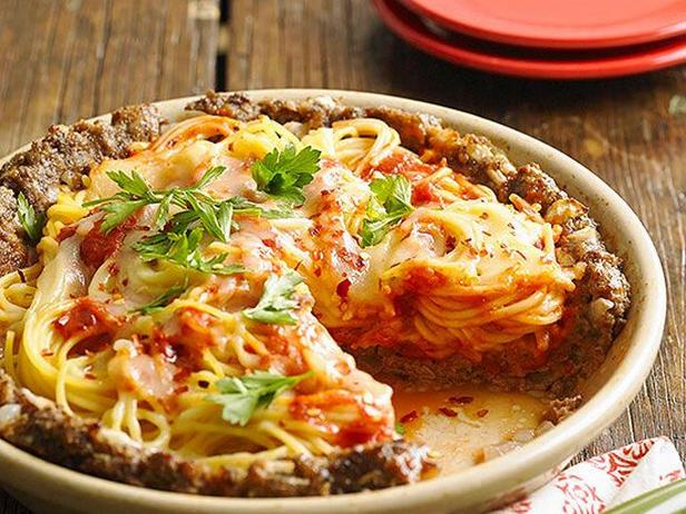 Пирог из спагетти с говядиной - «Быстрые рецепты»