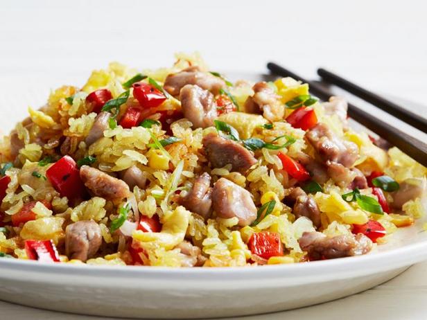 Острый жареный рис с курицей карри - «Все рецепты»