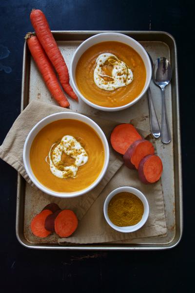 Суп-пюре из кабачков и моркови с приправой карри - «Первые блюда»