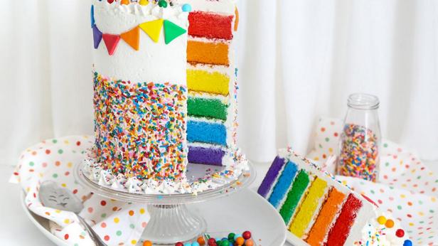 Радужный торт с кремом - «Меню диеты»